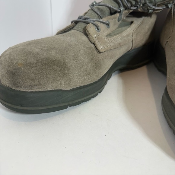Belleville 600 ST Hot Weather Steel Toe Military Boots Tan Green Size 12 R - Picture 3 of 8